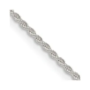 Sterling Silver 1.3mm Solid Rope Chain Necklace