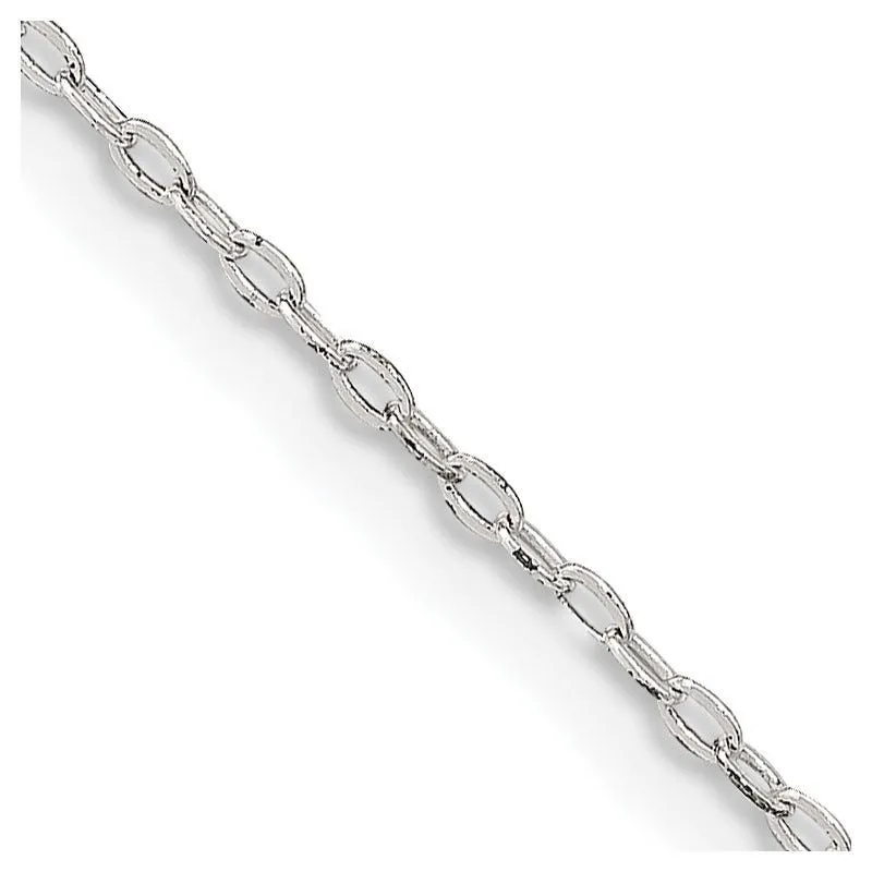 Sterling Silver 1.4mm Flat Oval Cable Chain Necklace