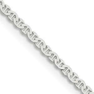 Sterling Silver 2.25mm Flat Anchor Chain Necklace