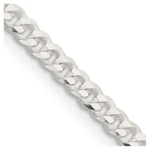 Sterling Silver 3.15mm Flat Curb Chain Necklace