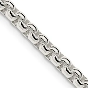 Sterling Silver 3.6mm Round Box Chain Necklace