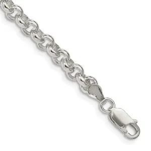 Sterling Silver 5mm Rolo Chain Bracelet