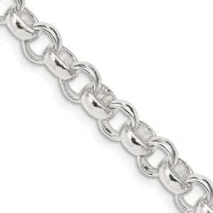 Sterling Silver 6.75mm Rolo Chain Necklace