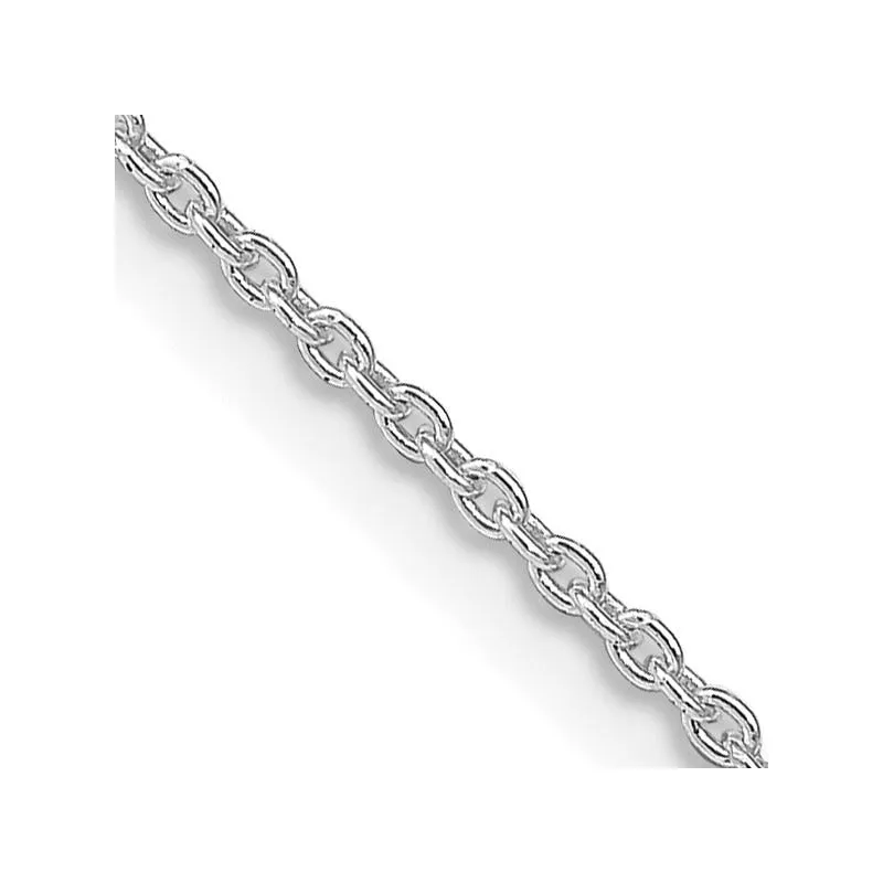 Sterling Silver Rhodium-plated 1.5mm Cable Chain Necklace w/2in ext.