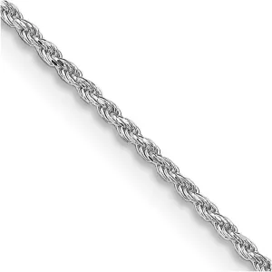 Sterling Silver Rhodium-plated Diamond-cut Rope Chain Necklace