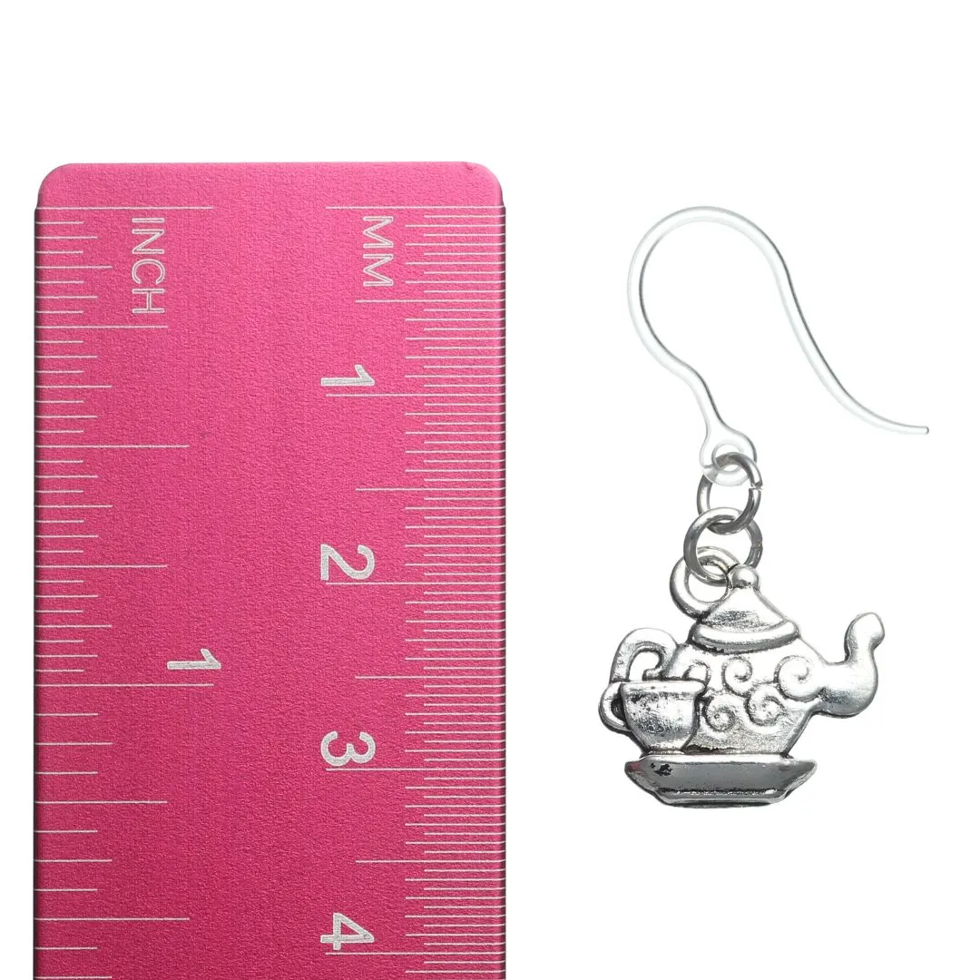 Teapot Dangles Hypoallergenic Earrings for Sensitive Ears Made with Plastic Posts