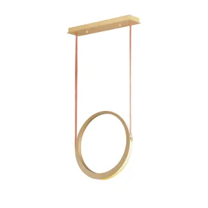 Tether 1-Light LED Pendant in Natural Aged Brass