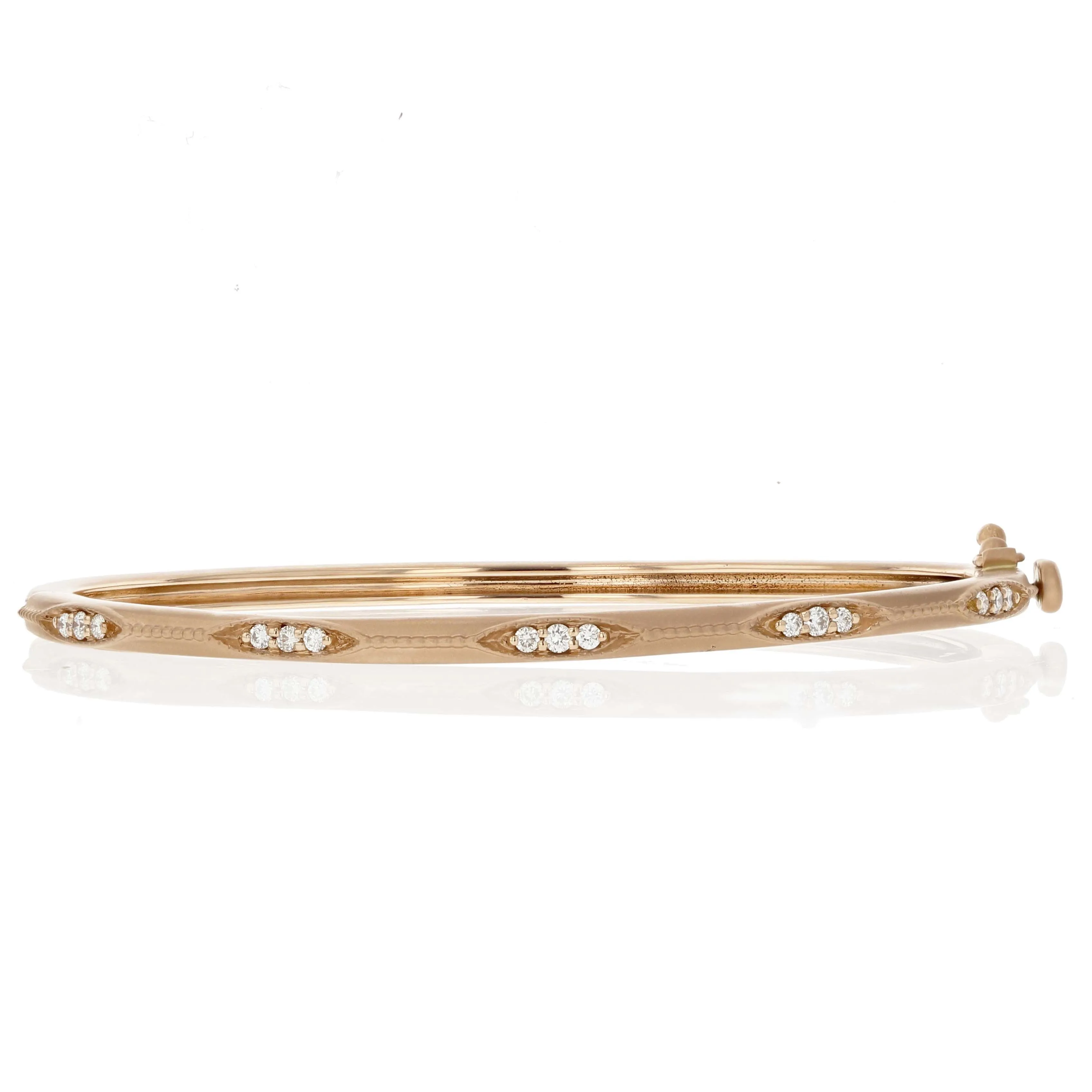 Thin Diamond and Bead Bangle