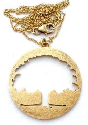 Vermeil Cut Out Tree of Life Pendant Necklace