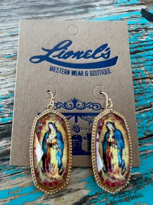 Virgen De Guadalupe Kendra Look Earring/Yellow