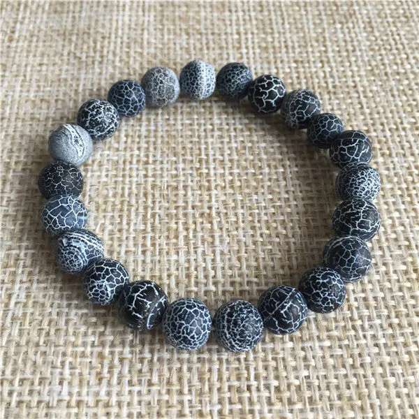 YUMUZ Hot Selling Natural Stone bead Buddha Bracelets Black Lava bracelet pulseras mujer Men Women